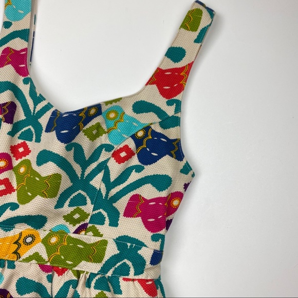 Judith March Aztec Bird Print Dress Multicolored M - Picture 6 of 11